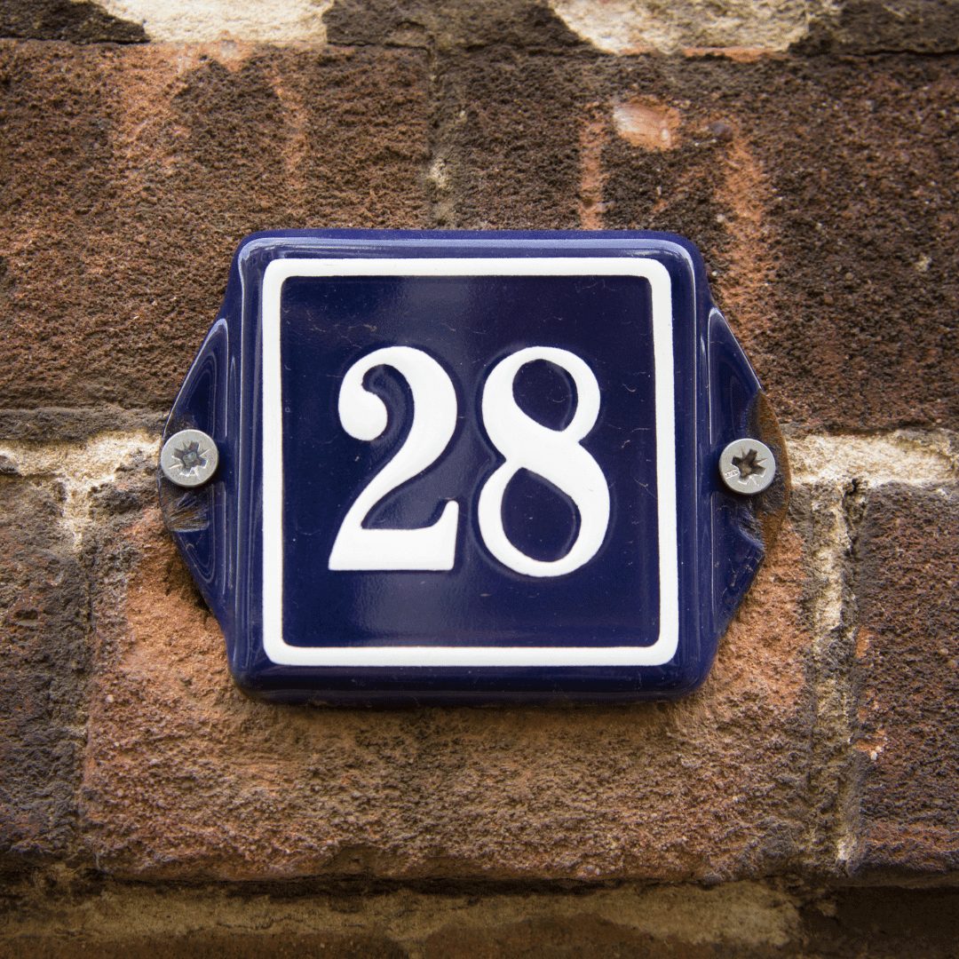 traditional glazed house sign in blue